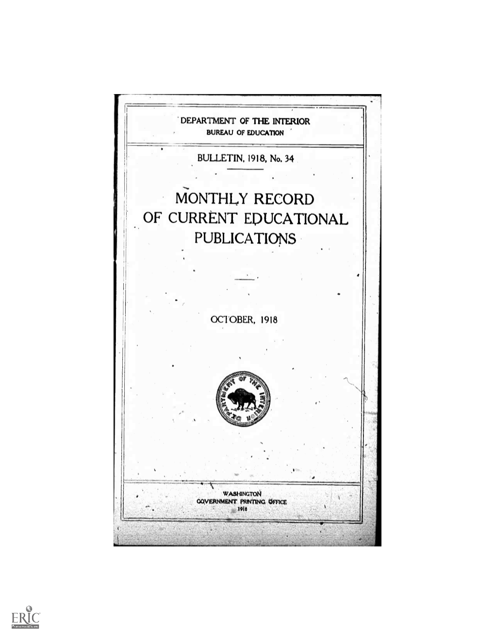 Monthly Record of Current Educational Publications