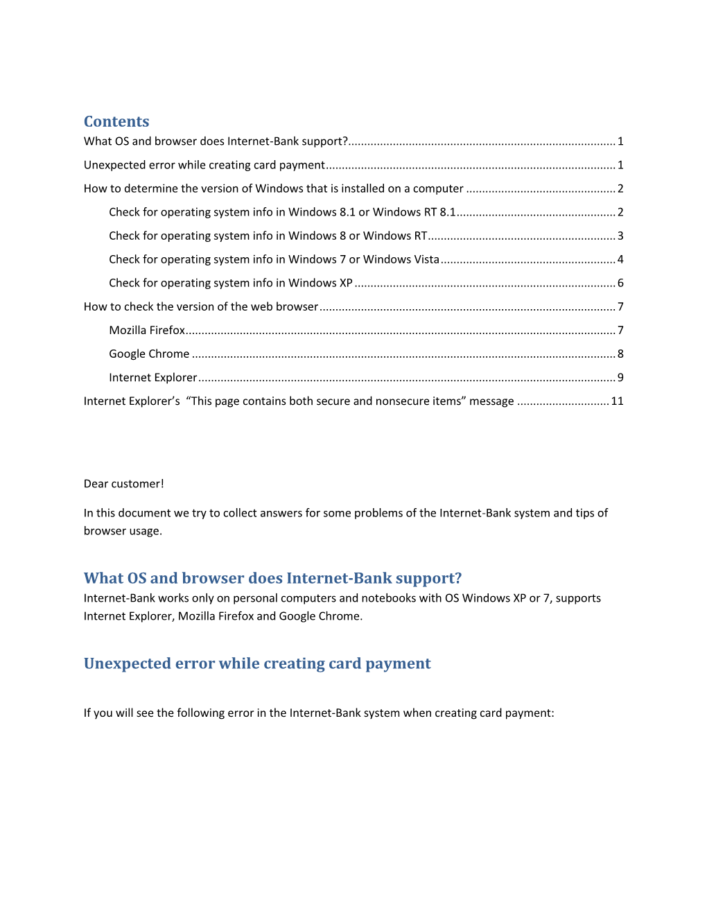 Unexpected Error While Creating Card Payment