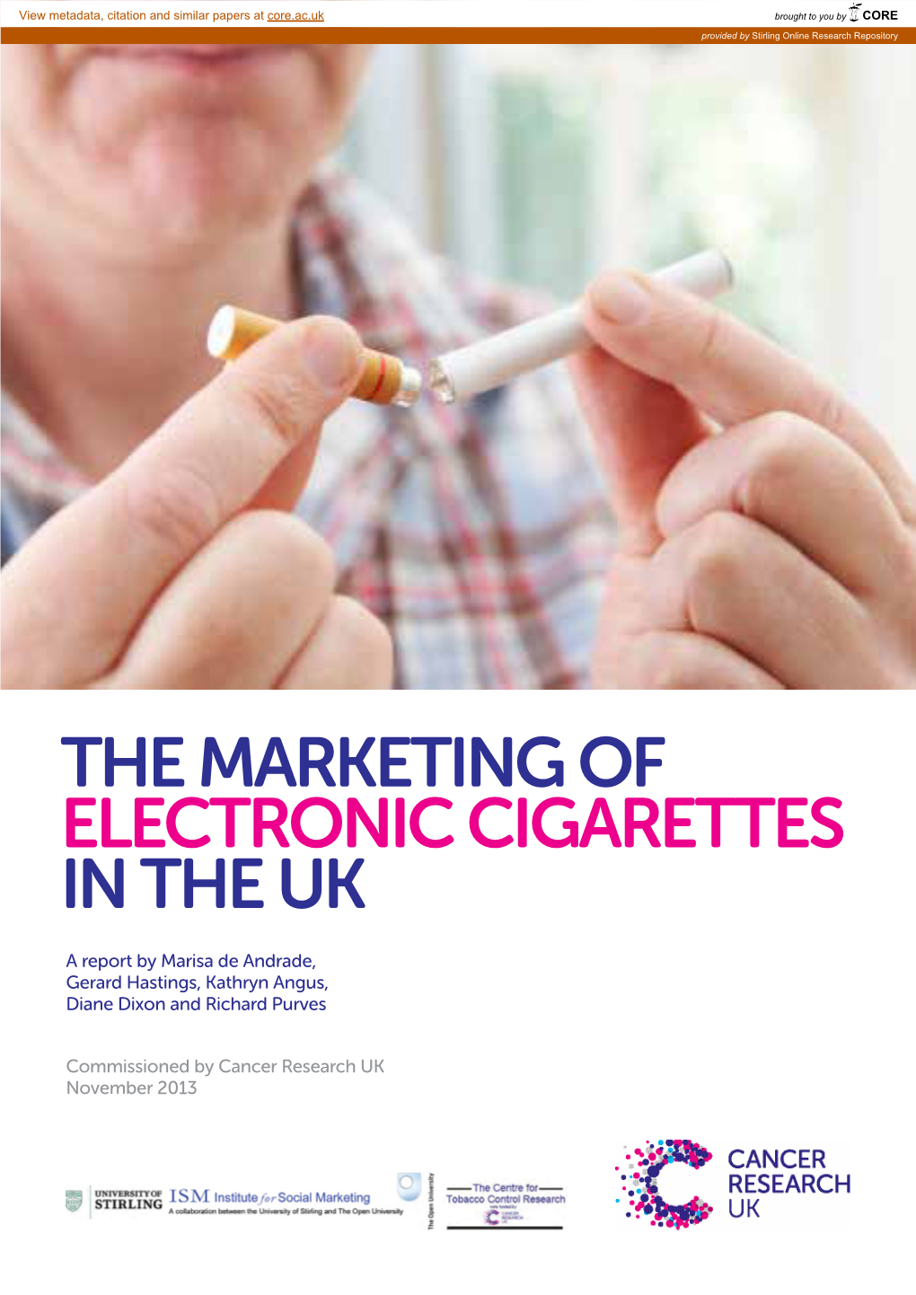 The Marketing of Electronic Cigarettes in the Uk