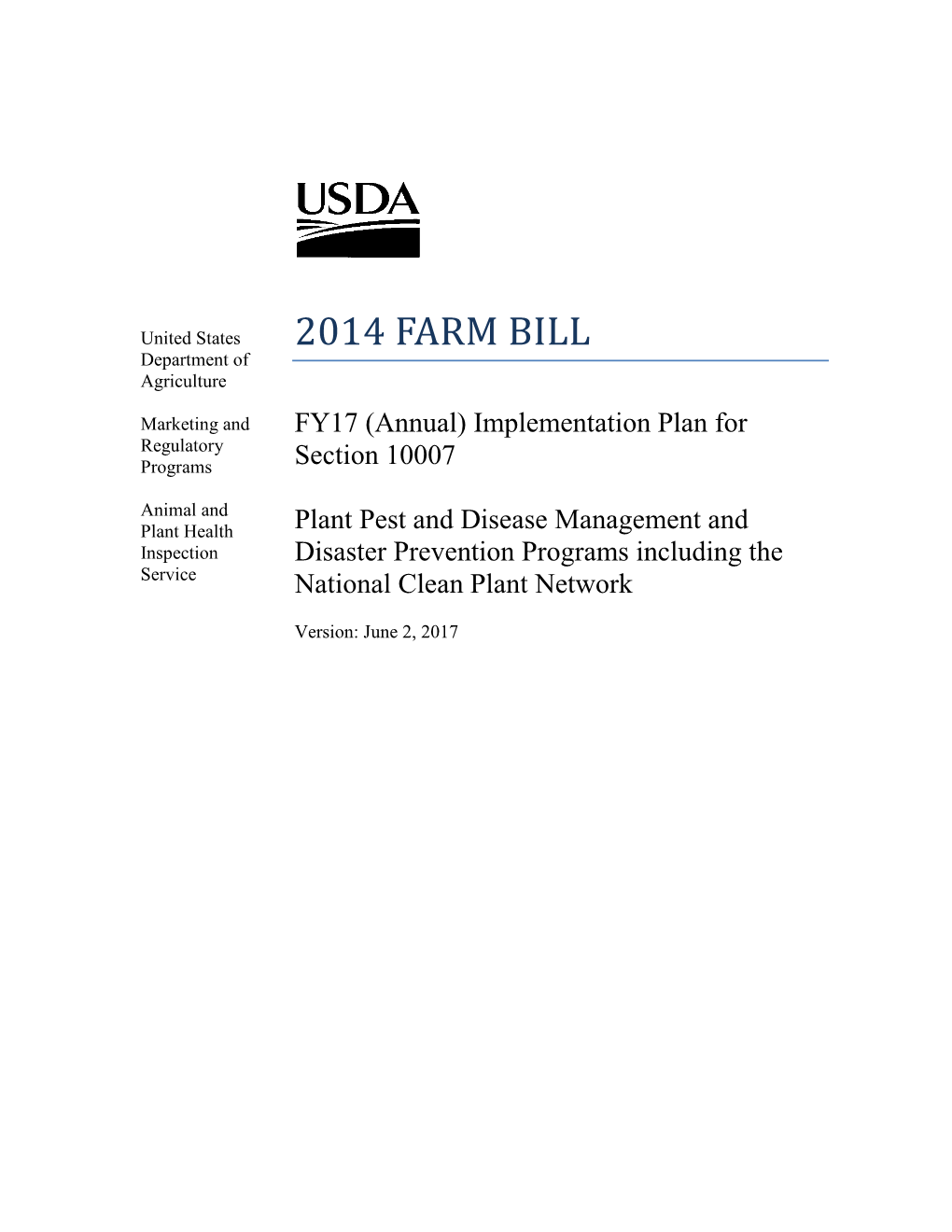 FY17 Implementation Plan