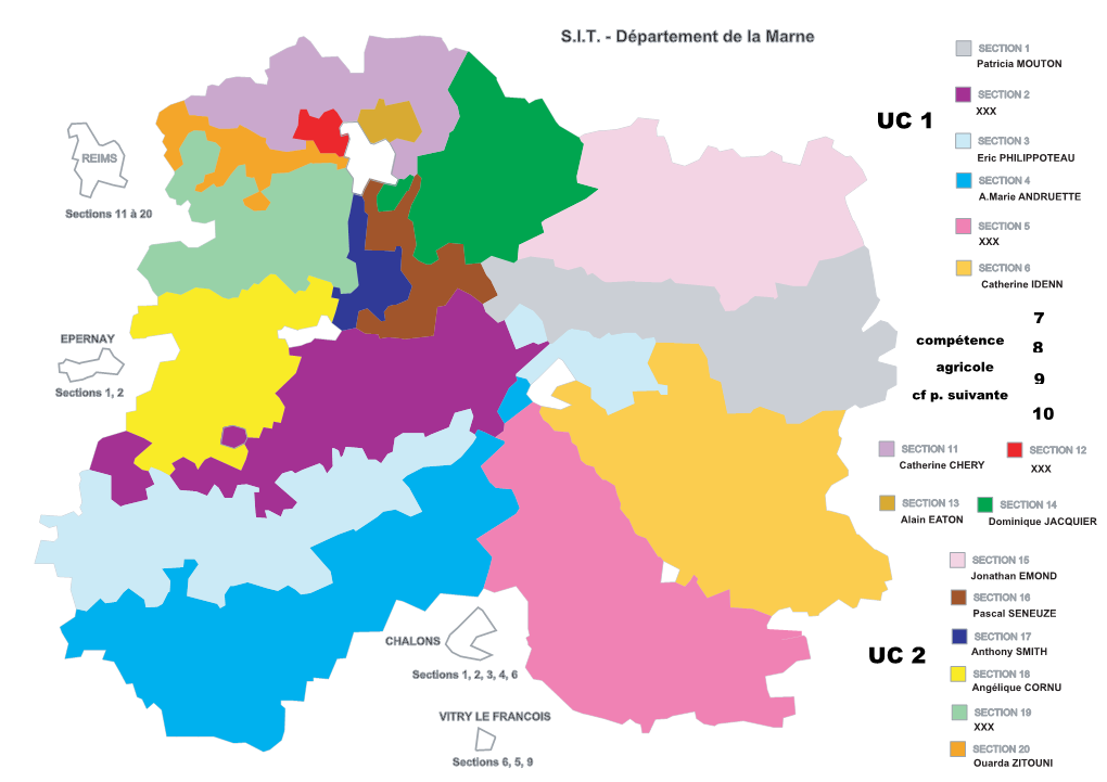 Les Cartes Des Sections Généralistes, Agricoles, Par