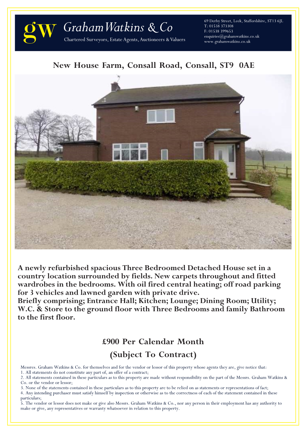 New House Farm, Consall Road, Consall, ST9 0AE