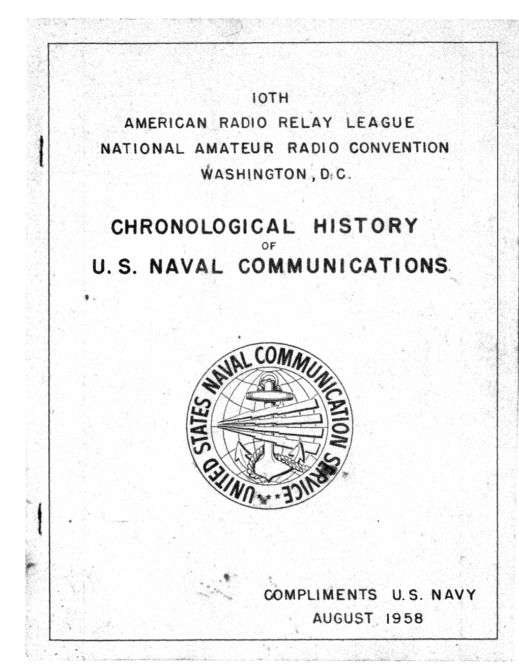 Chronological History U.S. Naval C Unications