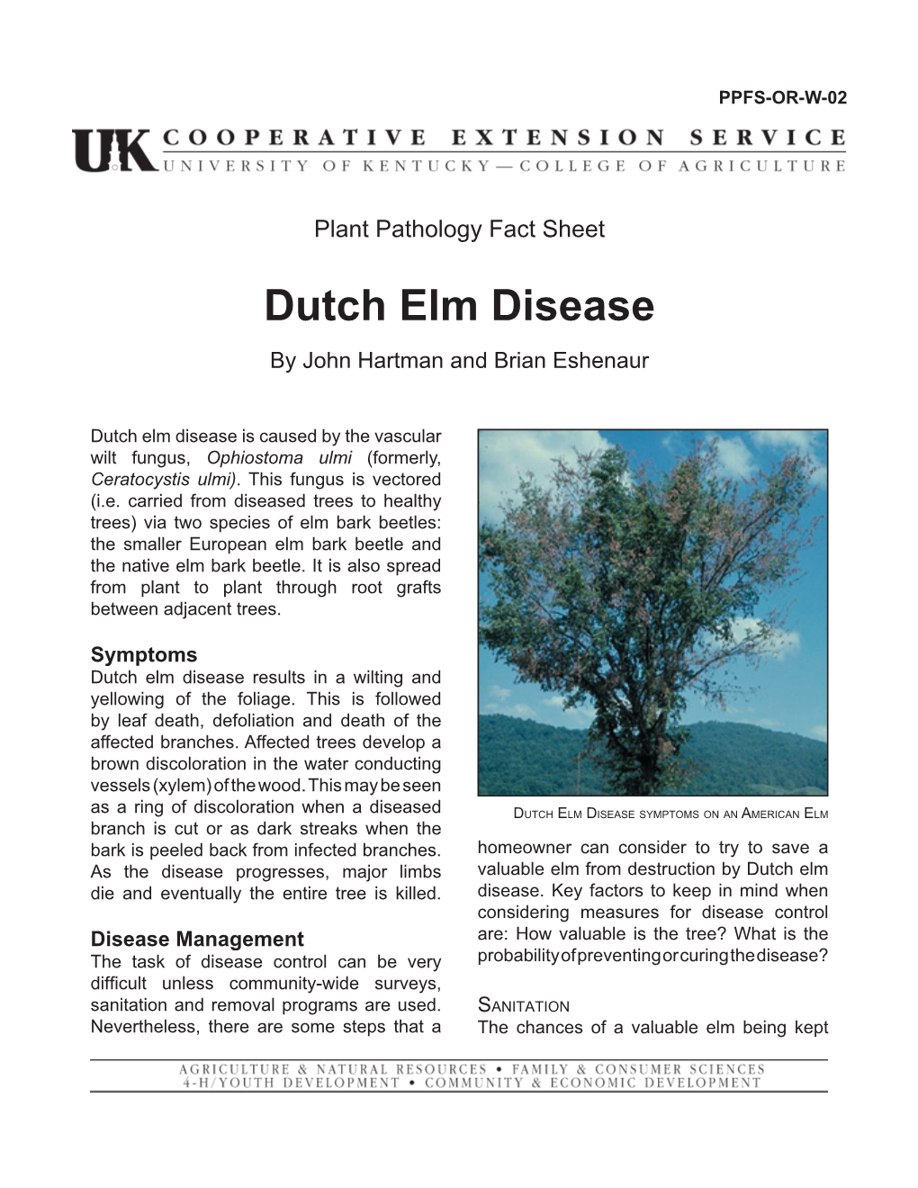 Dutch Elm Disease by John Hartman and Brian Eshenaur