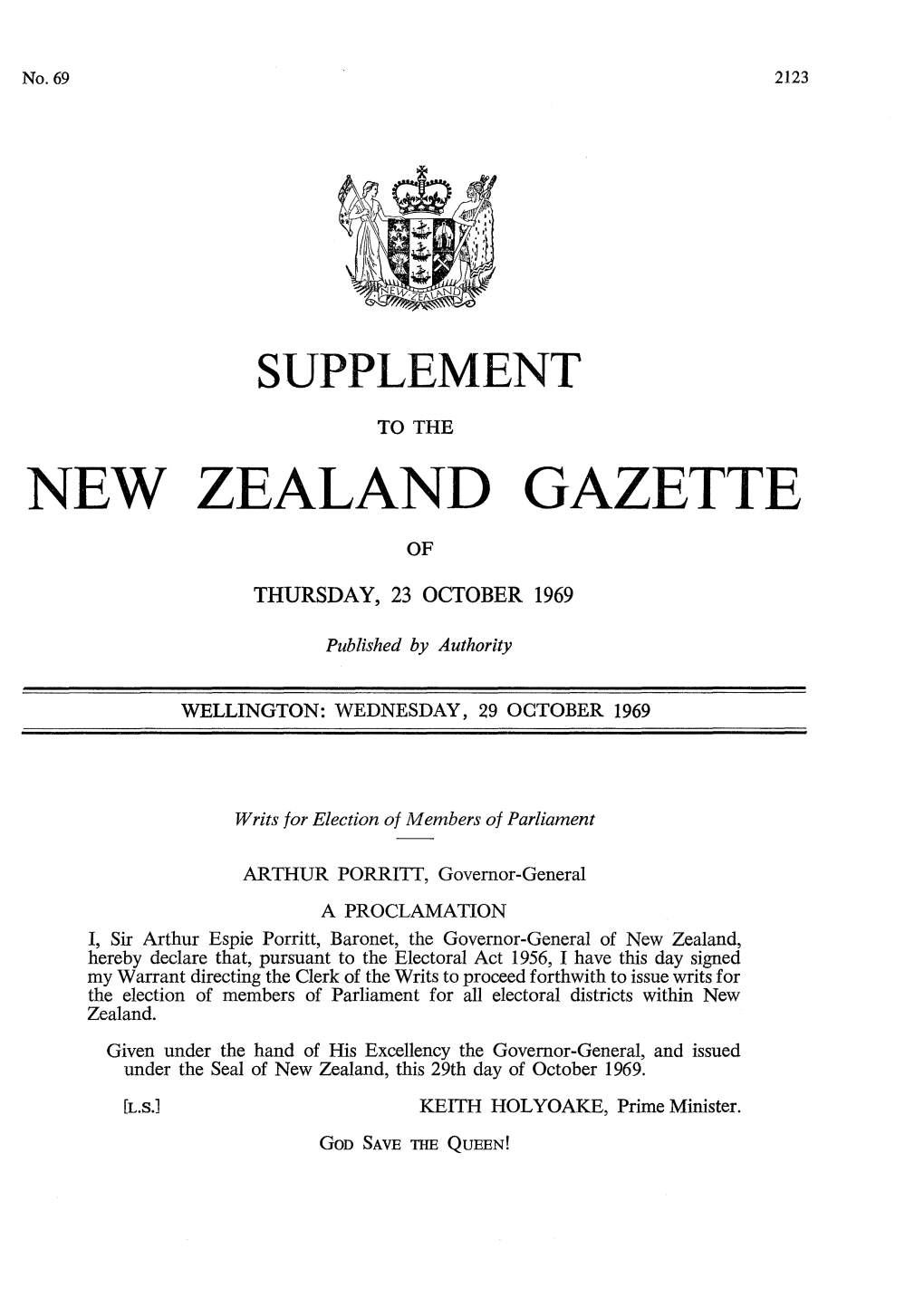 New Zealand Gazette Of