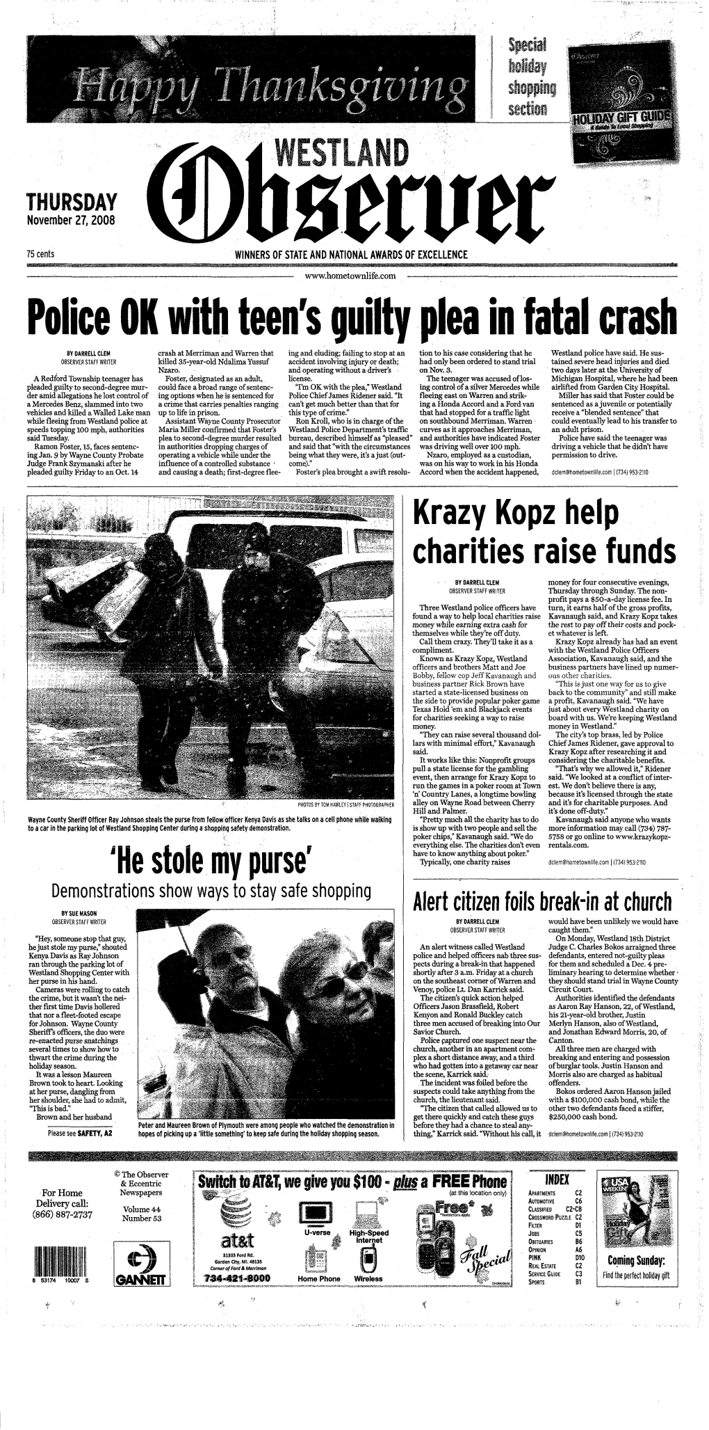 November 27,2008 A2 (W) LOCAL NEWS