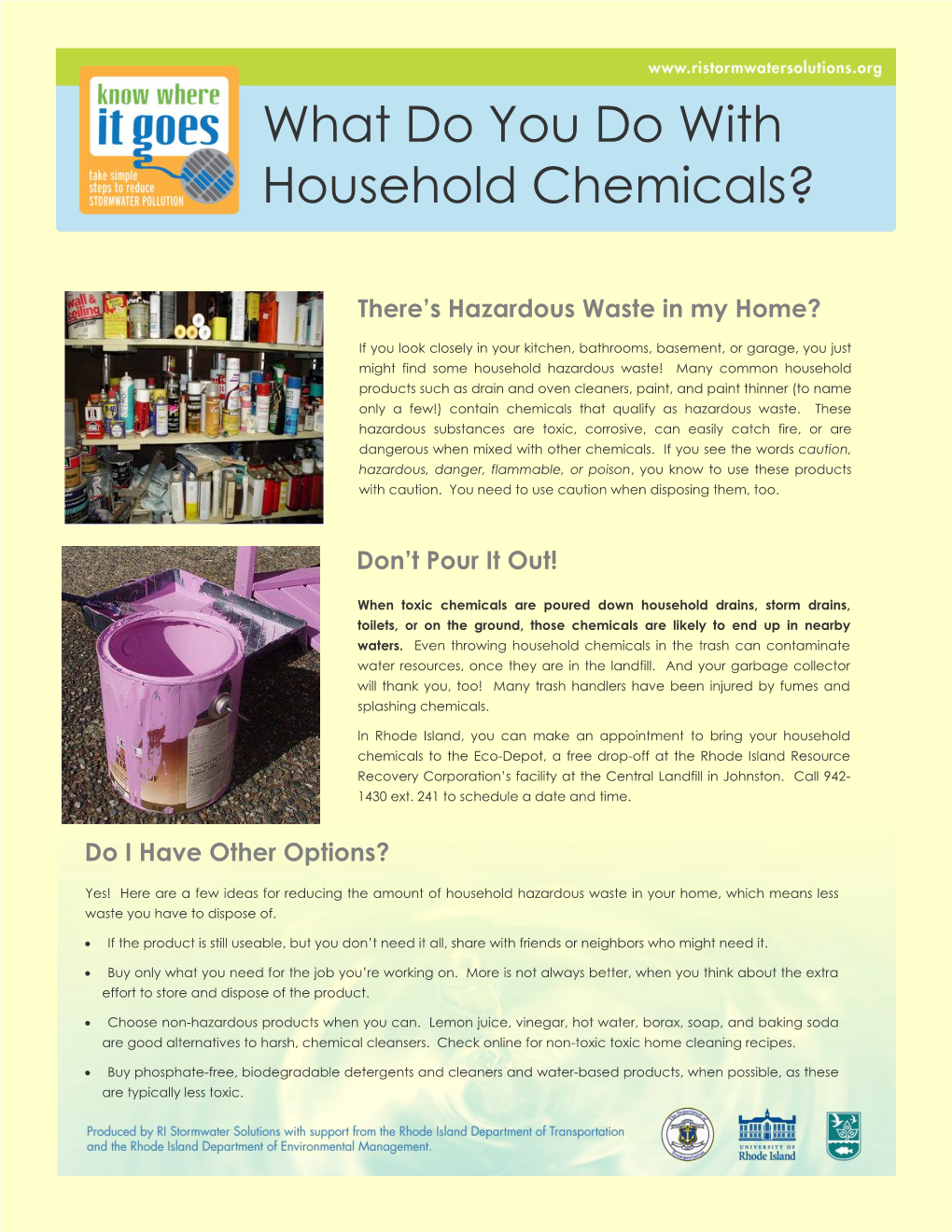 What Do You Do with Household Chemicals?