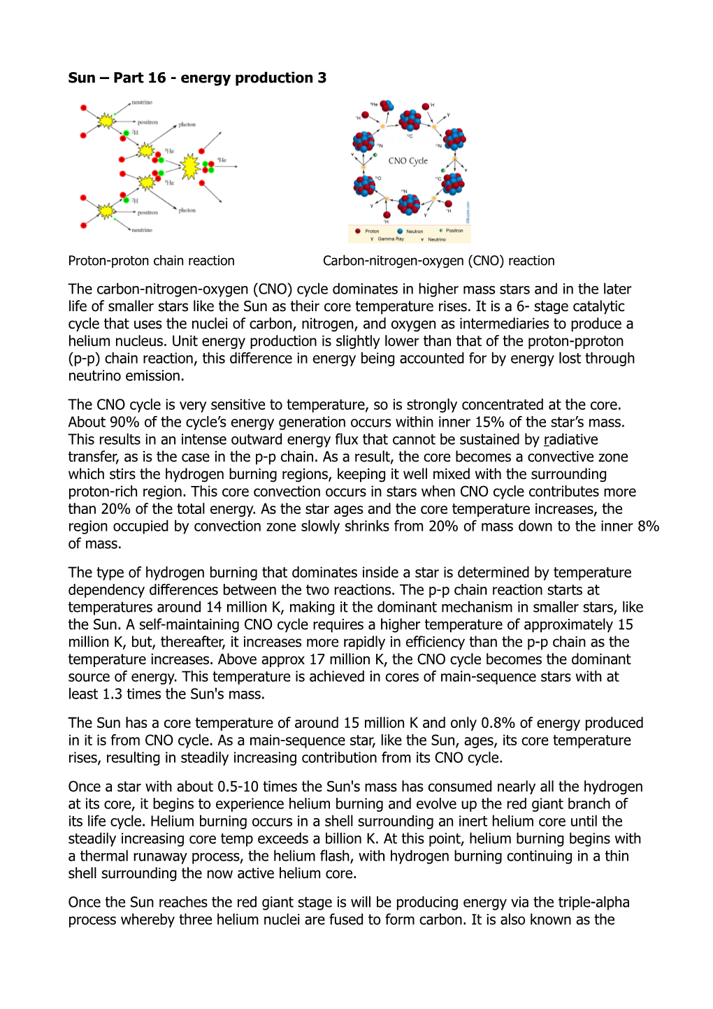 Sun – Part 16 - Energy Production 3