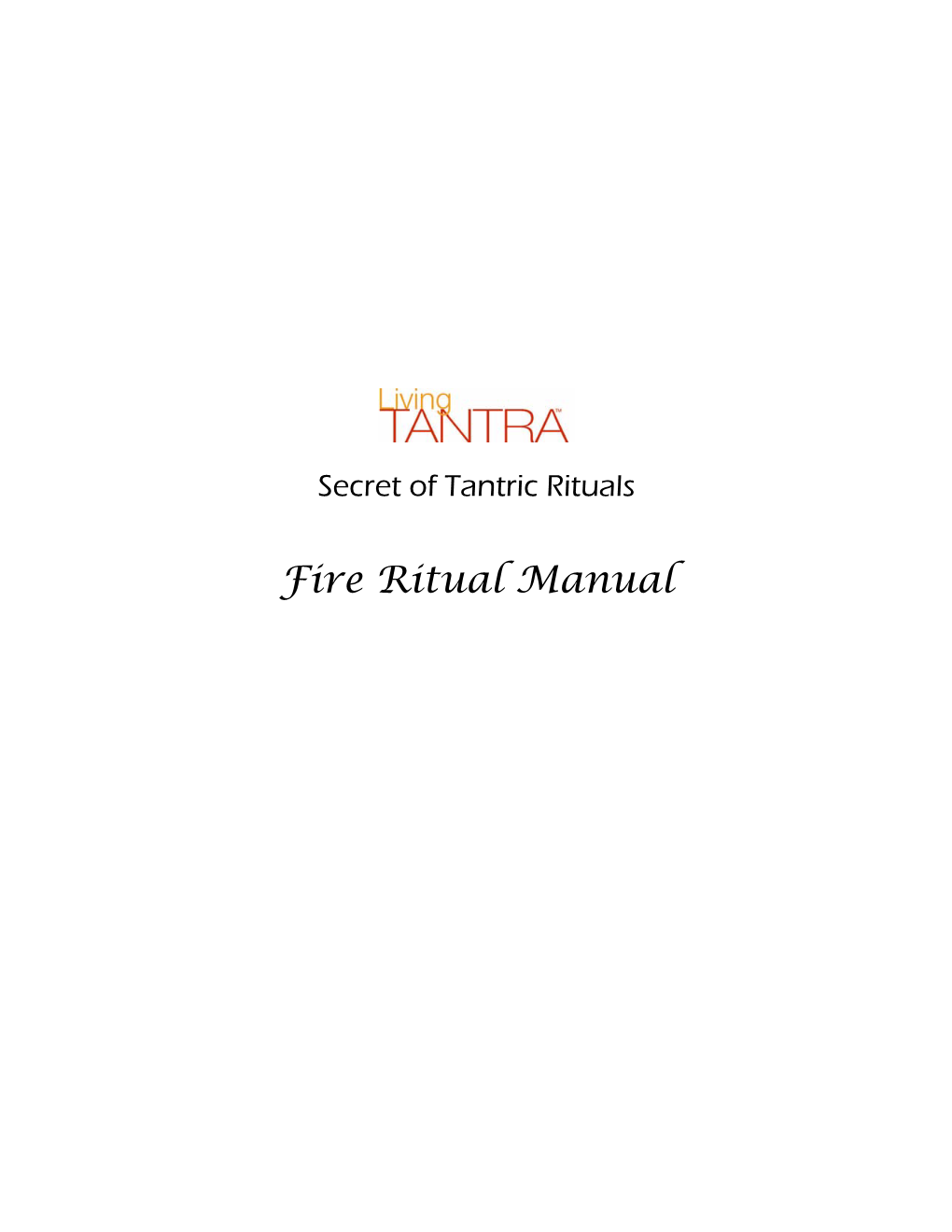 Fire Ritual Manual Fire Ritual Manual