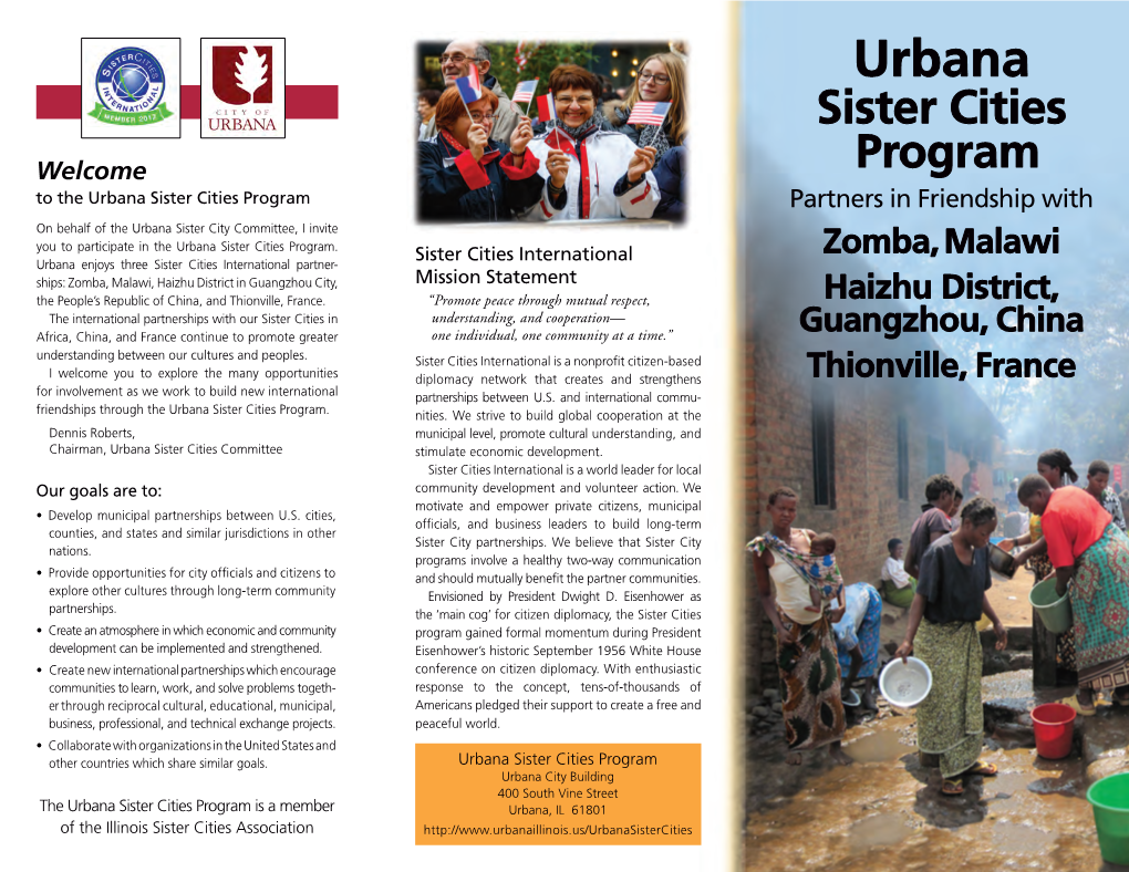 Urbana Sister Cities Brochure