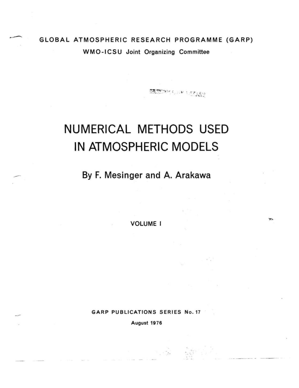 Numerical Methods Used in Atmospheric Models