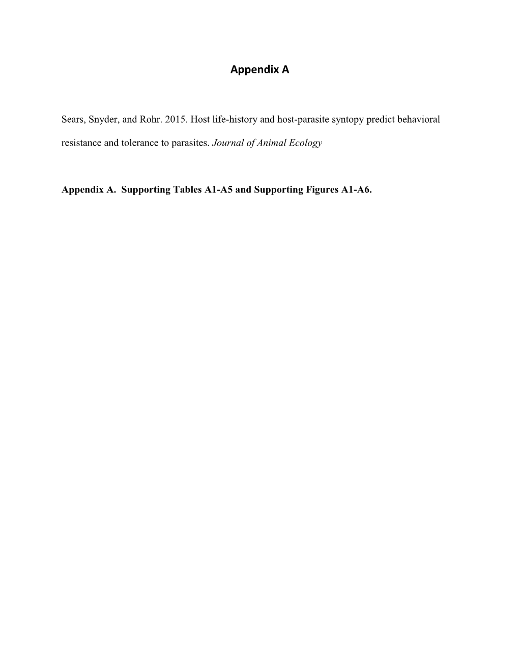 Appendix A. Supporting Tables A1-A5 and Supporting Figures A1-A6