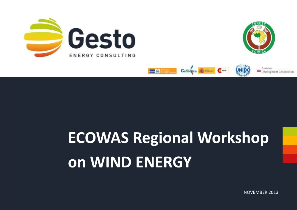 ECOWAS Regional Workshop on WIND ENERGY
