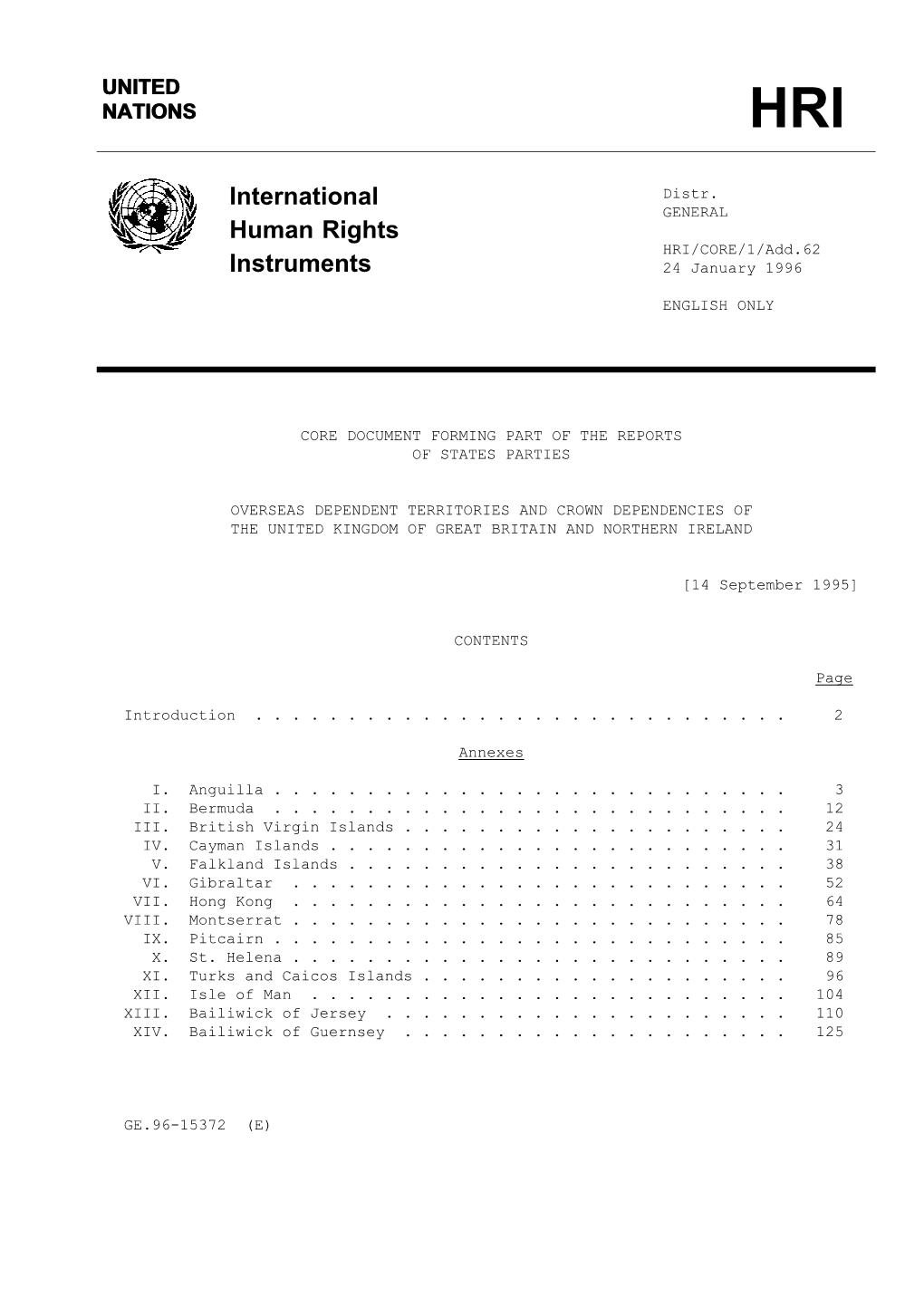 International Human Rights Instruments