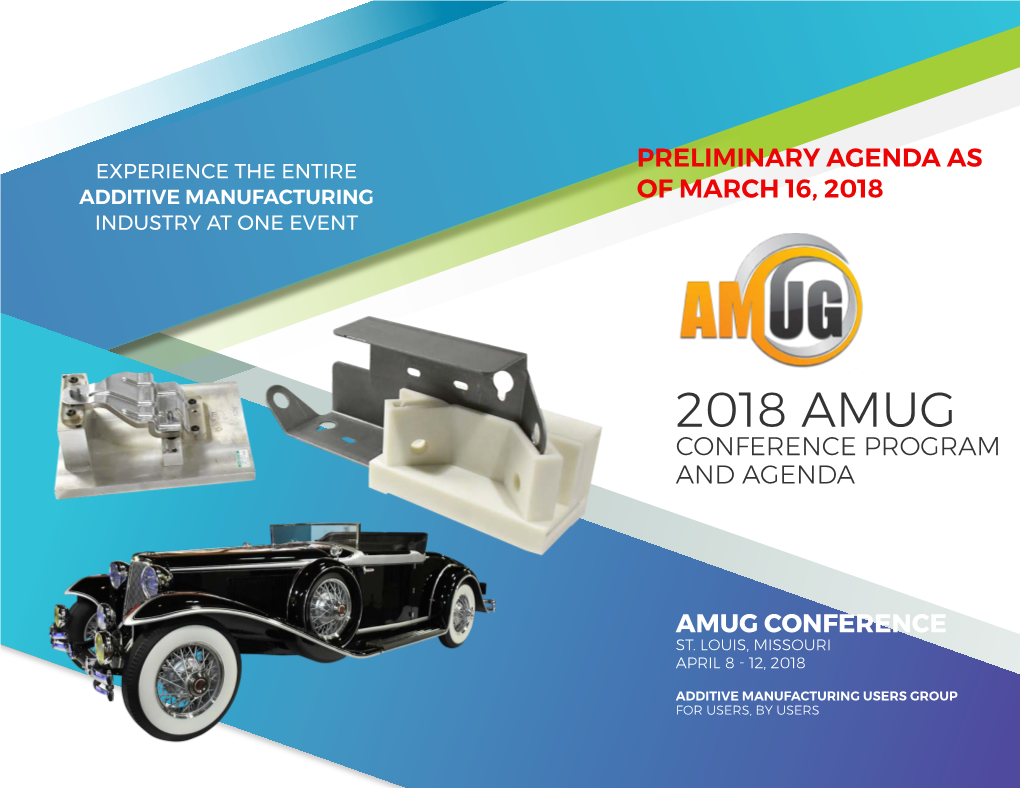 2018 AMUG Conference Agenda