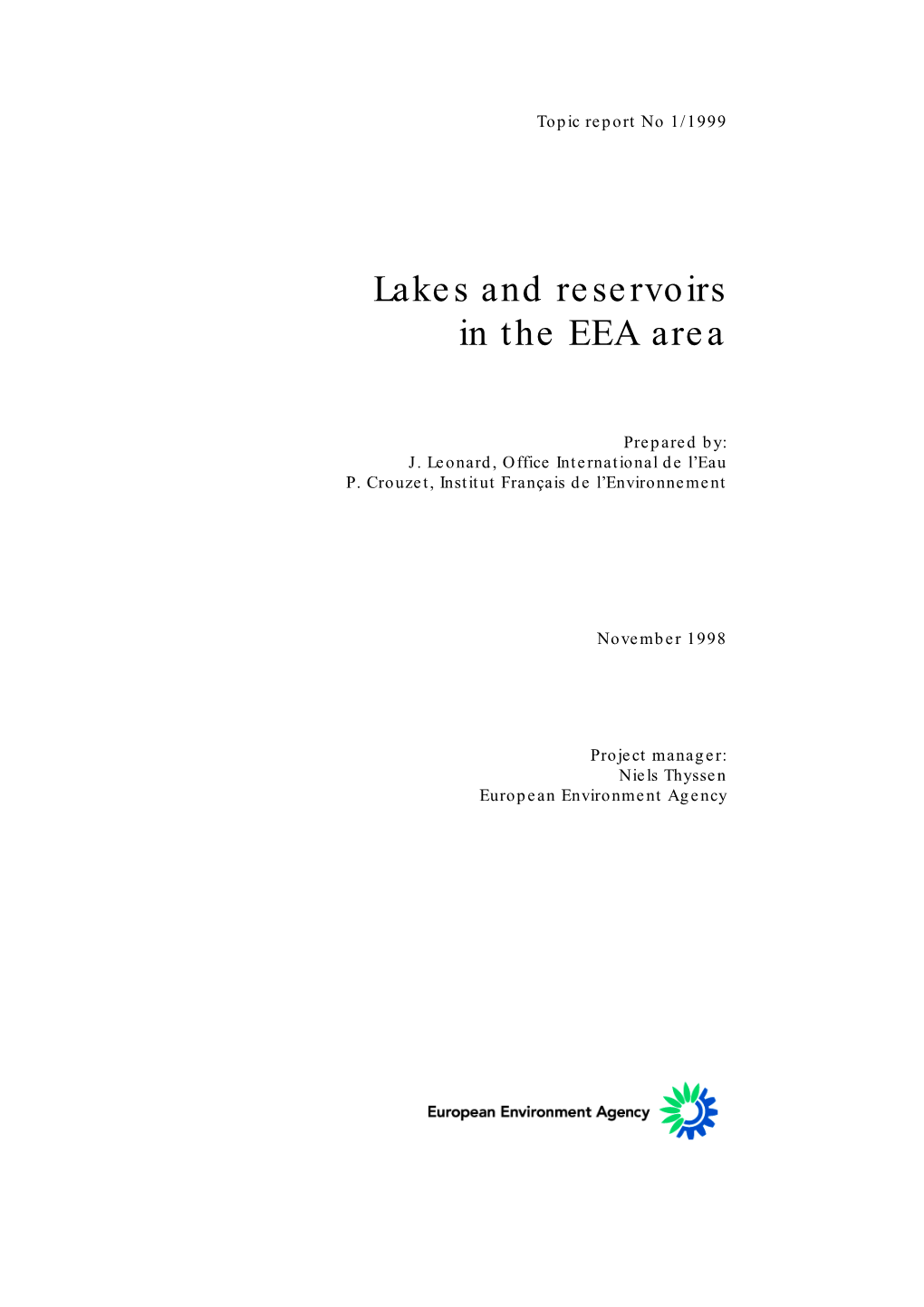 Lakes and Reservoirs in the EEA Area