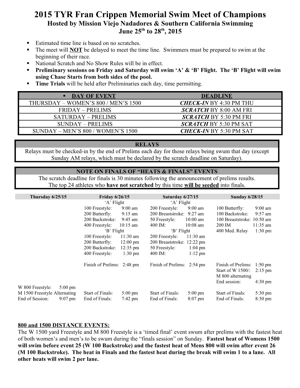 Estimated Time Line for Winter AA Meet in Las Vegas, Nevada s1