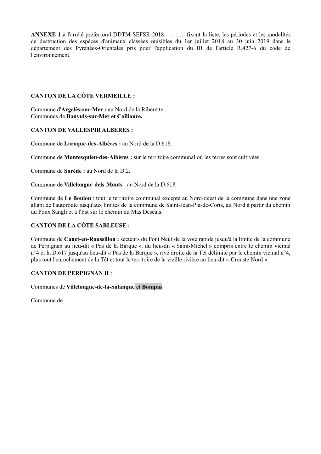 Territoires – Ou Parties De Territoires – Des Communes Sur Lesquelles Le Lapin De Garenne Est Classé Nuisible