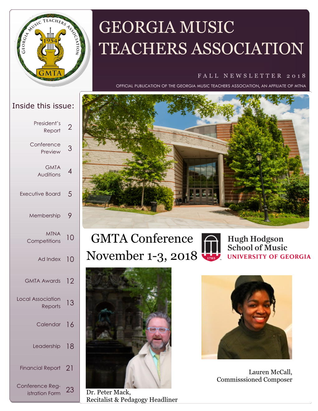 2018 | Gmta Fall Newsletter