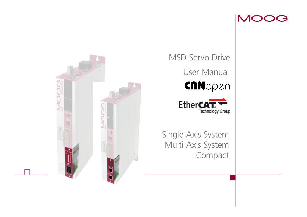 MSD Servo Drive Canopen/Ethercat User Manual