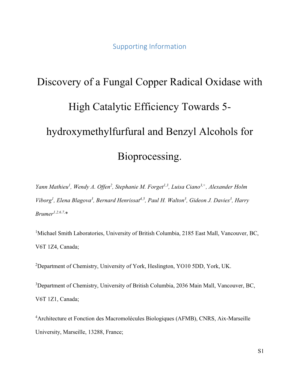 Hydroxymethylfurfural and Benzyl Alcohols For