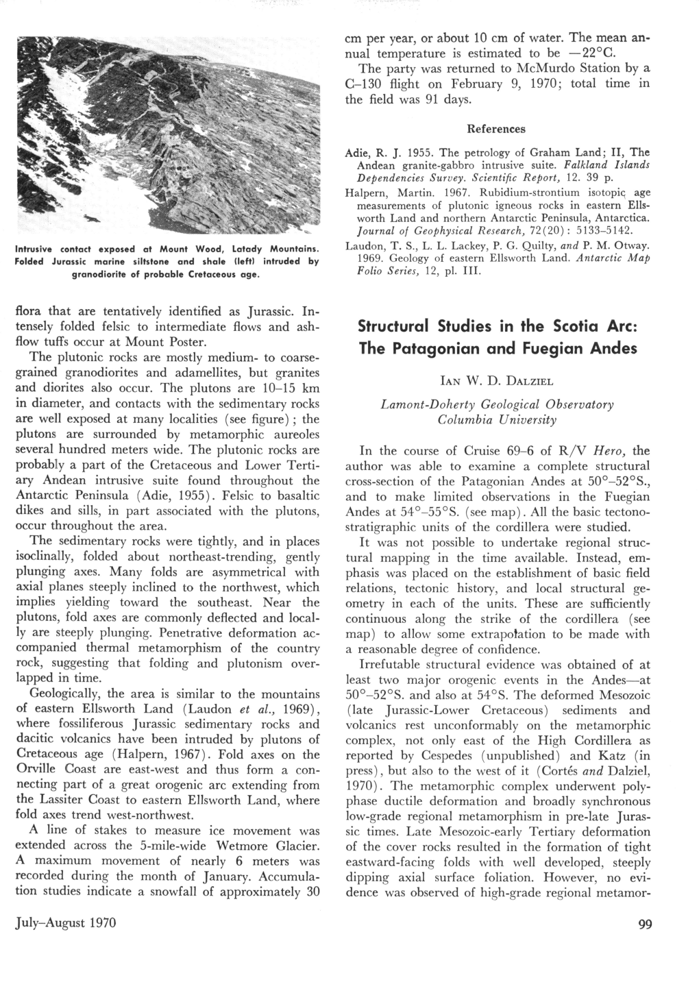 Structural Studies in the Scotia Arc: the Patagonian and Fuegian Andes