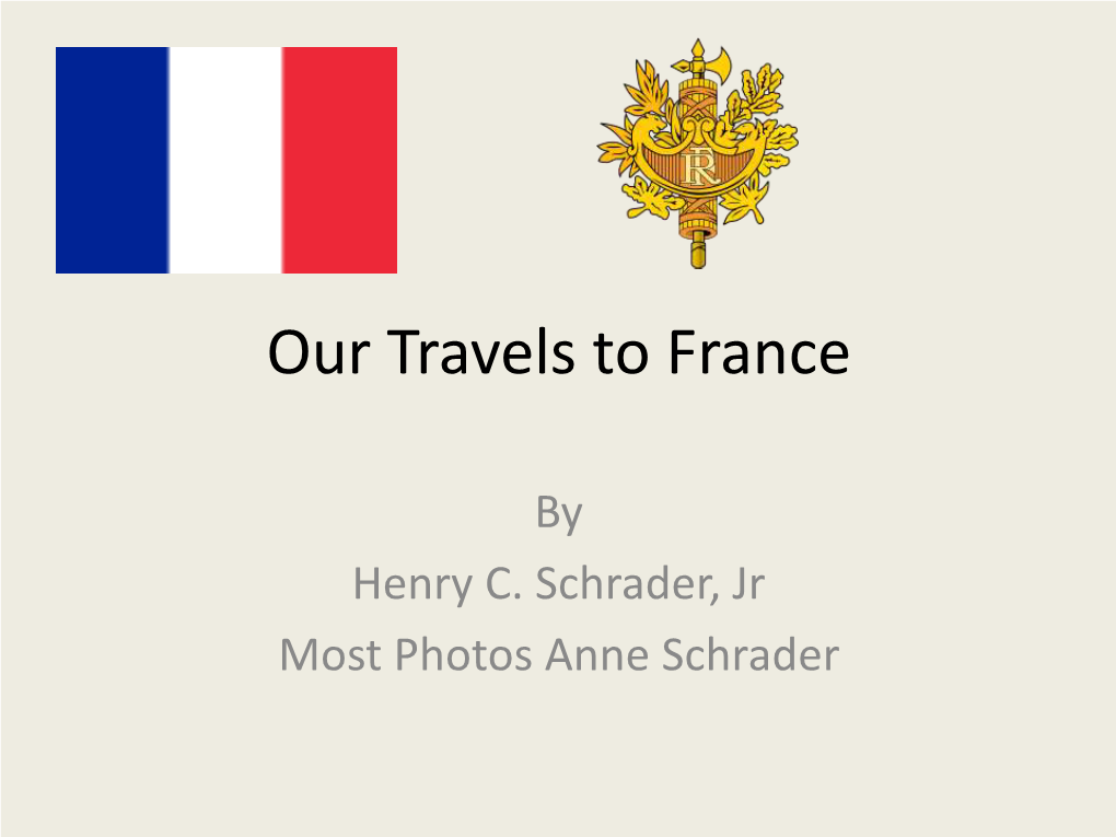 Our Travels in France