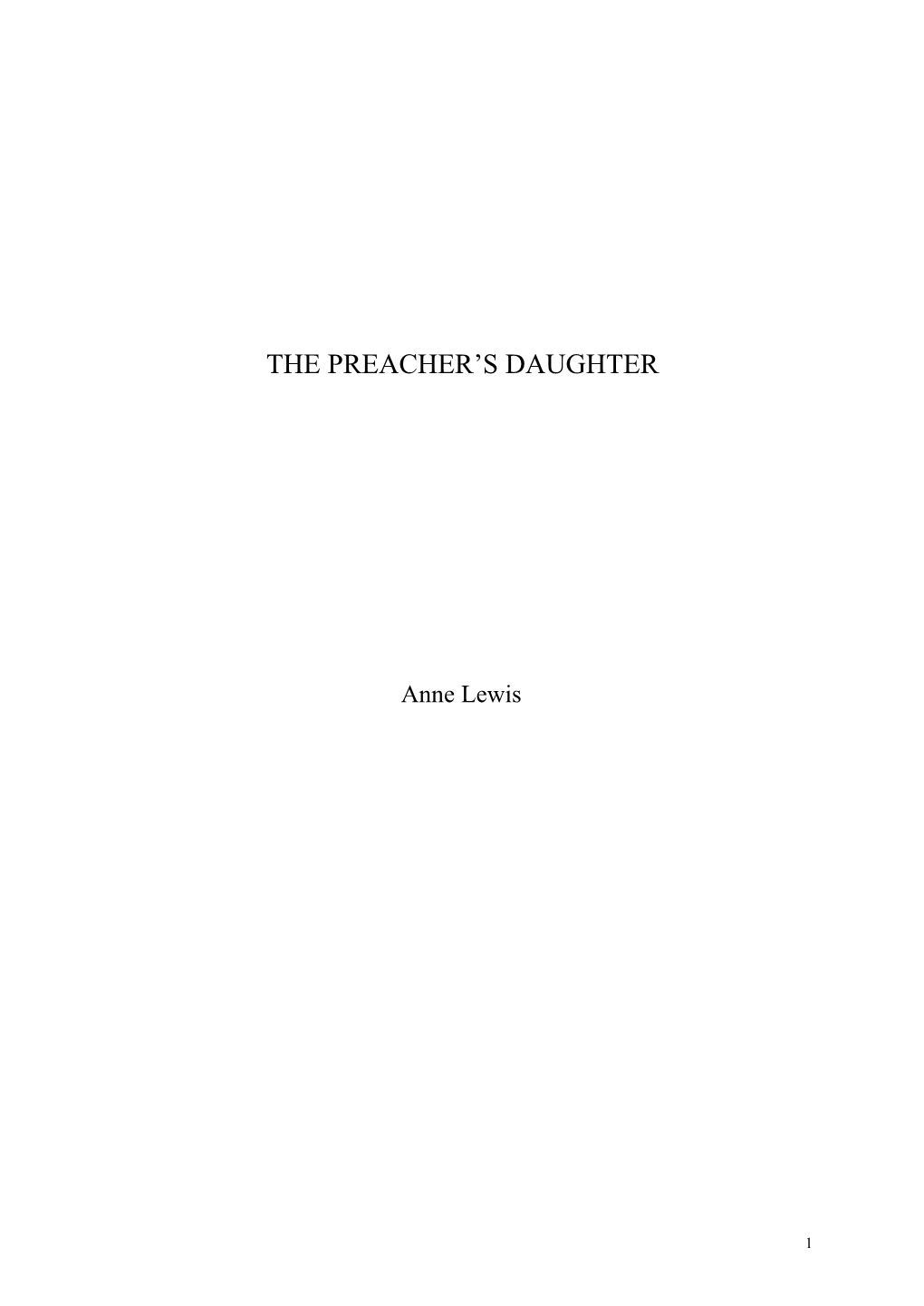 The Preacher's Daughter