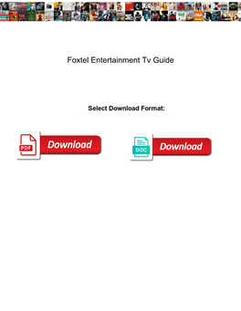Foxtel Entertainment Tv Guide