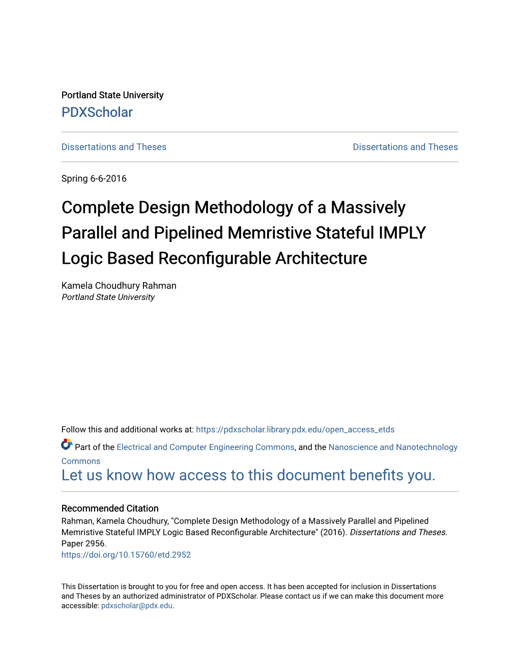 Complete Design Methodology of a Massively Parallel and Pipelined Memristive Stateful IMPLY Logic Based Reconfigurable Architecture