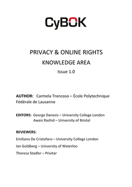 Privacy & Online Rights