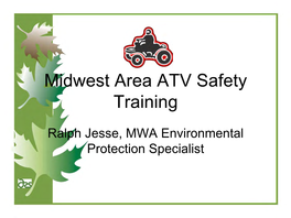 Midwest Area ATV Safety Training