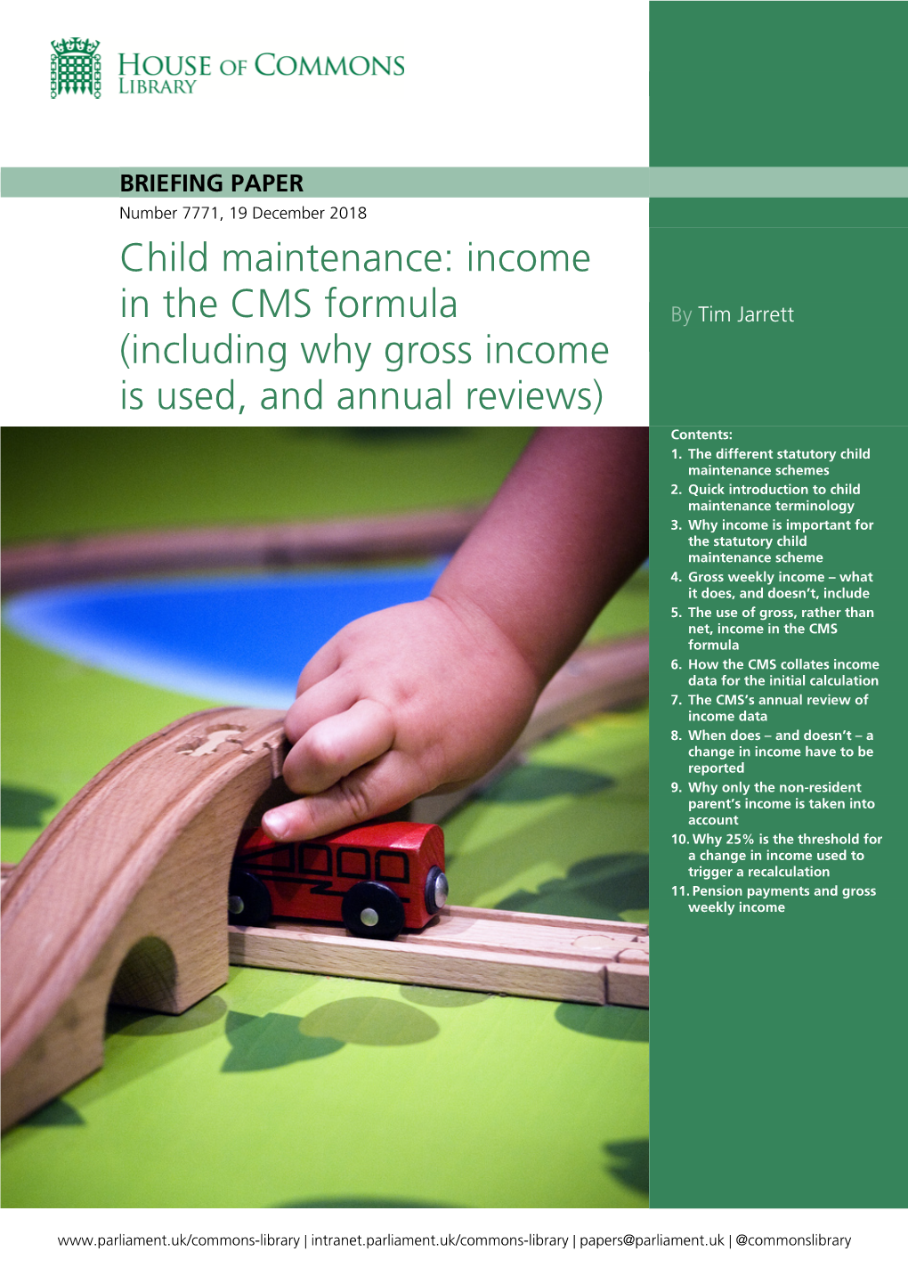 Child Maintenance: Income in the CMS Formula (Including Why Gross Income Is Used, and Annual Reviews)