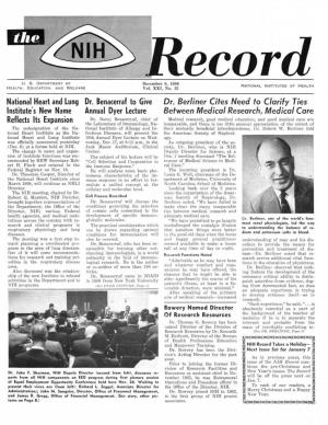 December 9, 1969, NIH Record, Vol. XXI, No. 25