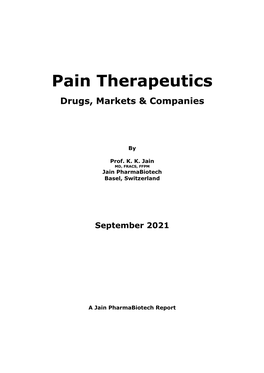 Pain Therapeutics