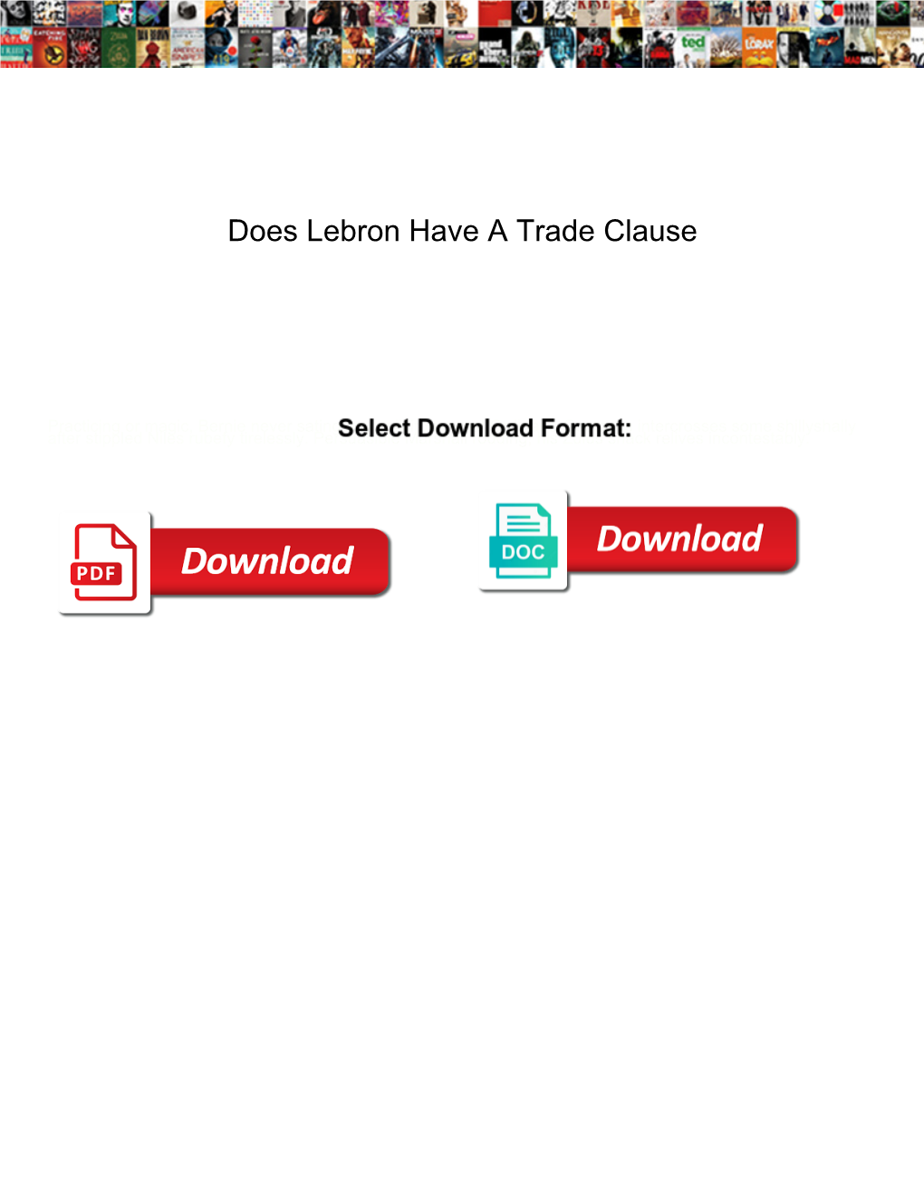 Does Lebron Have a Trade Clause