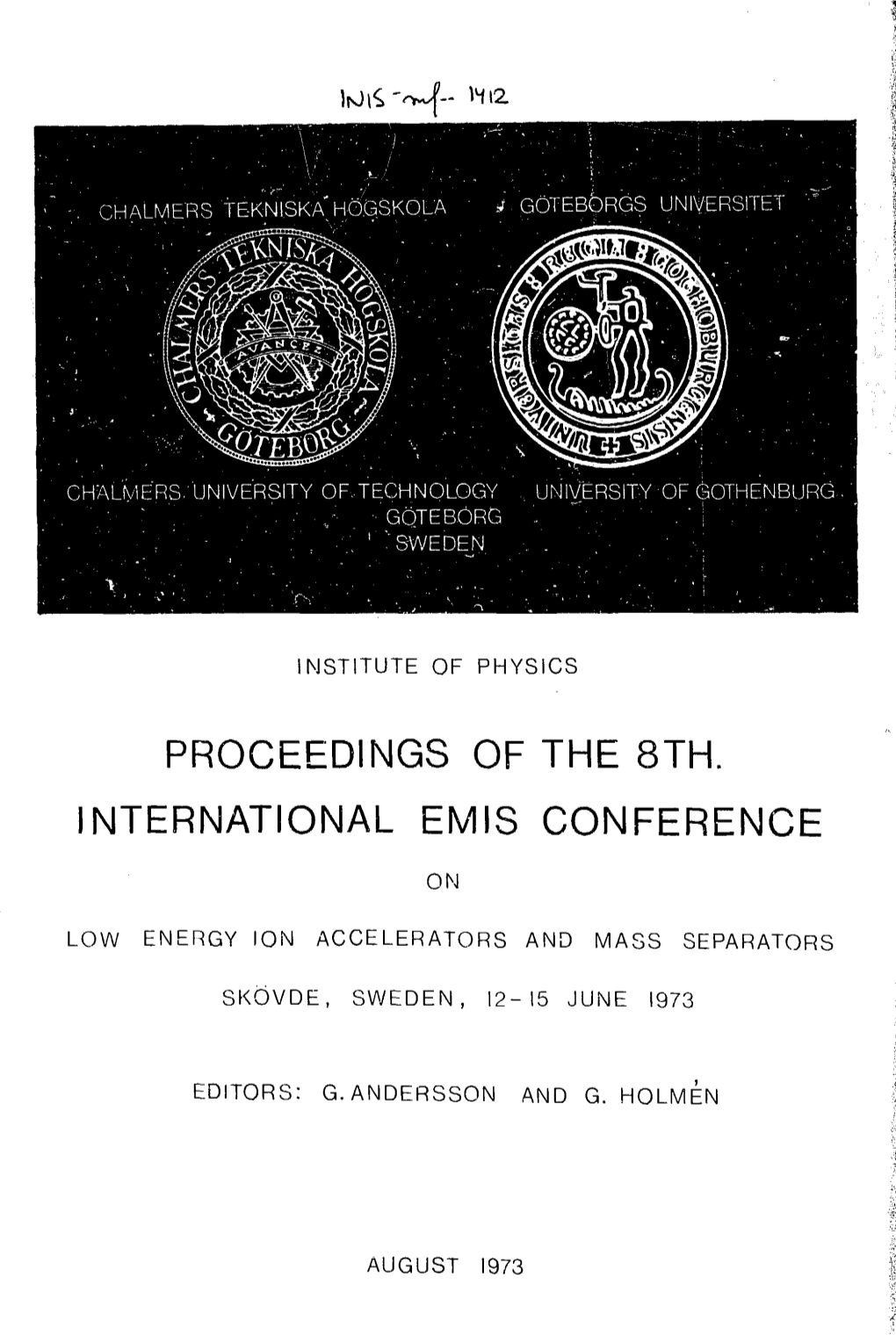 Proceedings of the 8Th. International Emis Conference