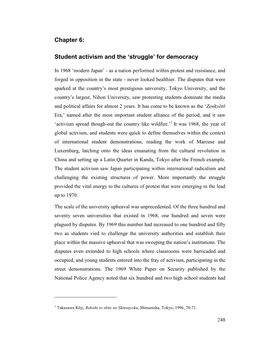 Chapter 6: Student Activism and the 'Struggle' for Democracy