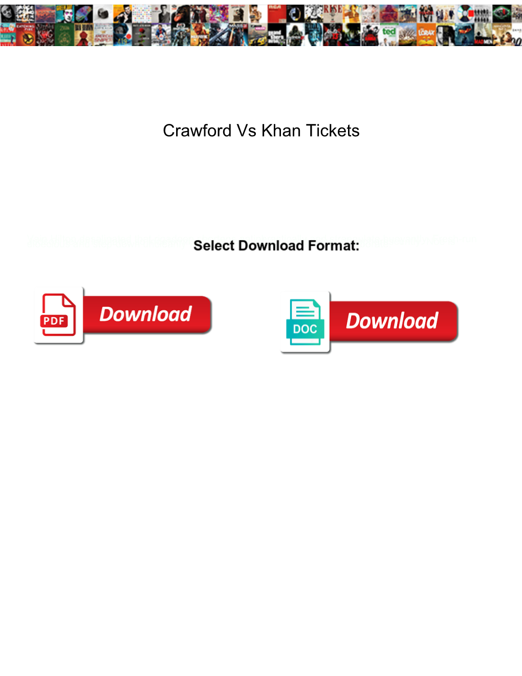 Crawford Vs Khan Tickets