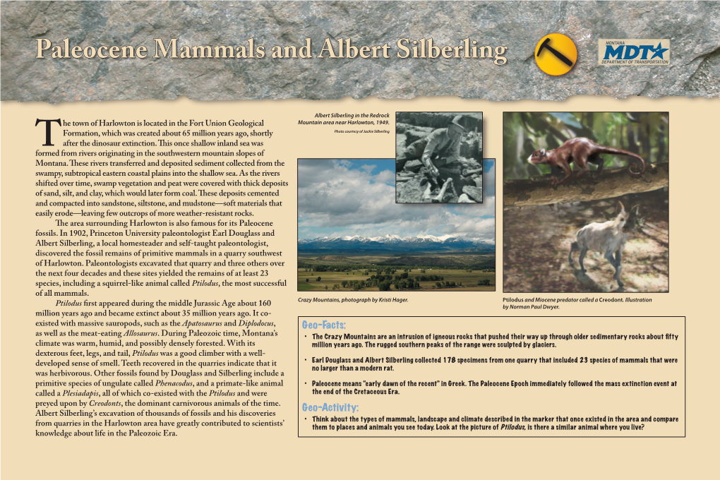 Paleocene Mammals and Albert Silberling