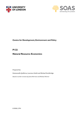 P122 Natural Resource Economics