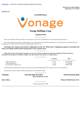 Vonage Holdings Corp