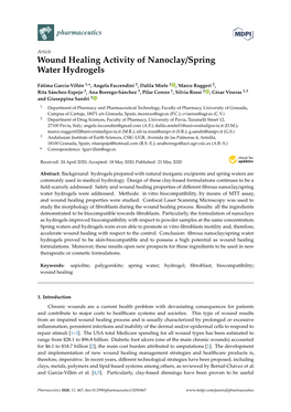 Wound Healing Activity of Nanoclay/Spring Water Hydrogels