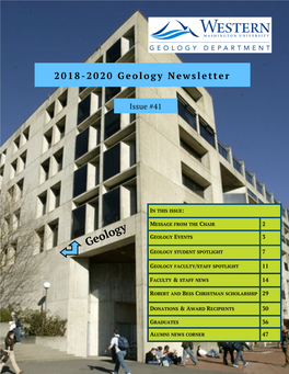 2018-2020 Geology Newsletter