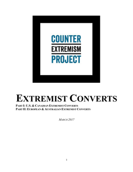Extremist Converts Part I: U.S