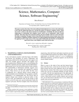 Science, Mathematics, Computer Science, Software Engineering†