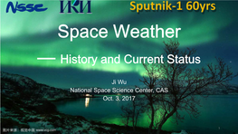 Space Weather — History and Current Status