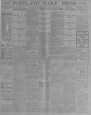 Portland Daily Press: August 6, 1900