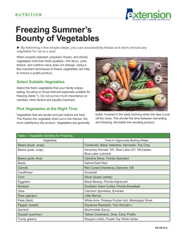 Download a PDF of Freezing Summer's Bounty of Vegetables