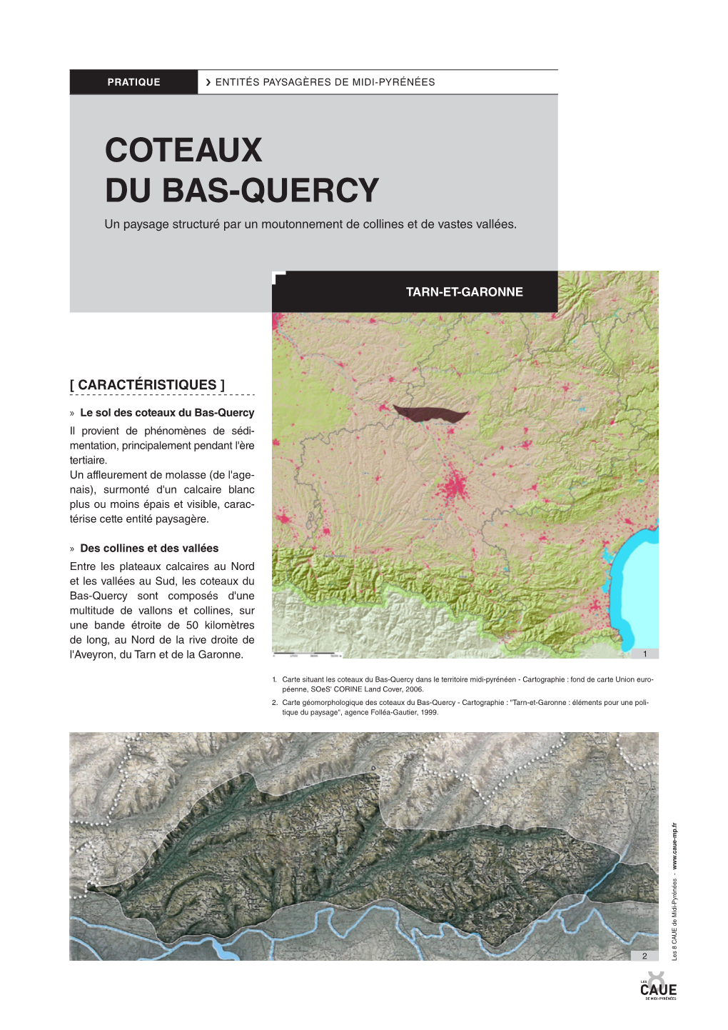 COTEAUX DU BAS-QUERCY Un Paysage Structuré Par Un Moutonnement De Collines Et De Vastes Vallées